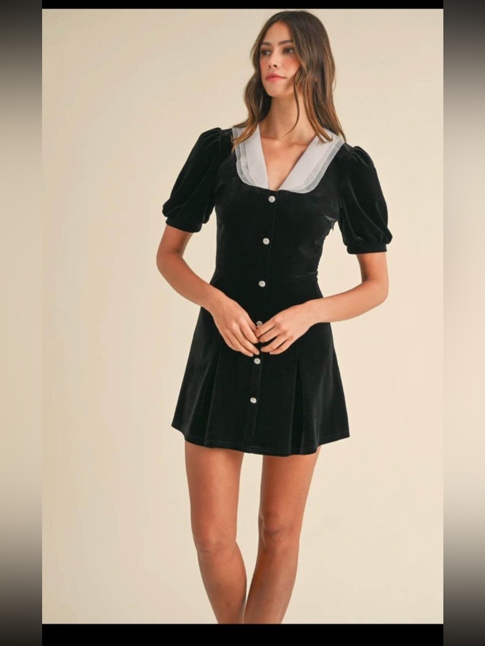 NWT MABLE Penny Mini Velvet Dress